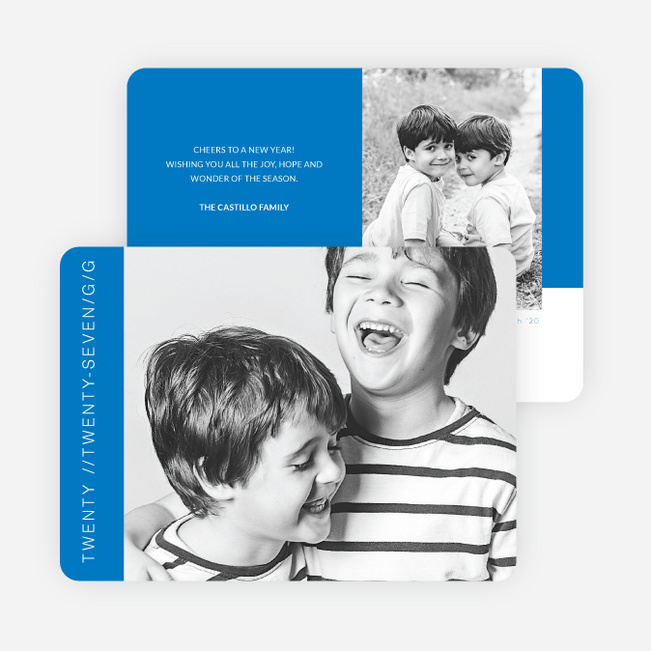 Bold New Year’s Cards - Blue