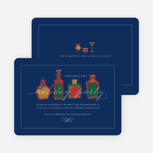 Festive Selection Holiday Invitations - Blue