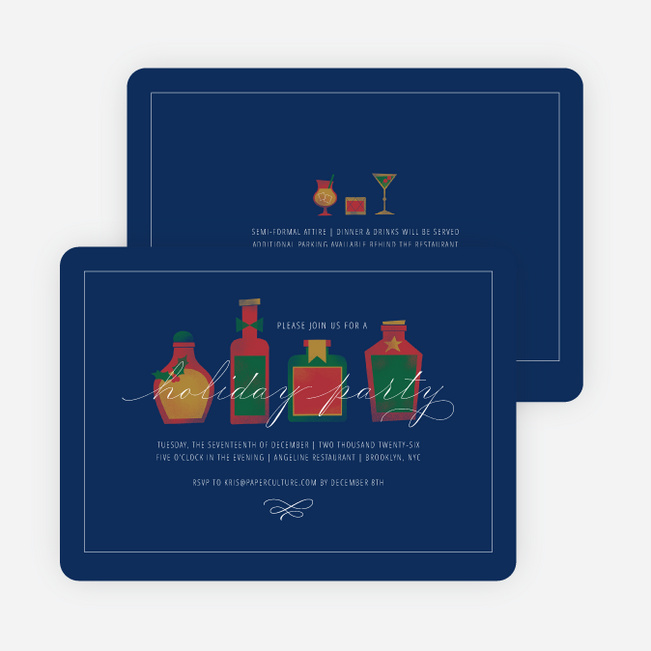 Festive Selection Holiday Invitations - Blue