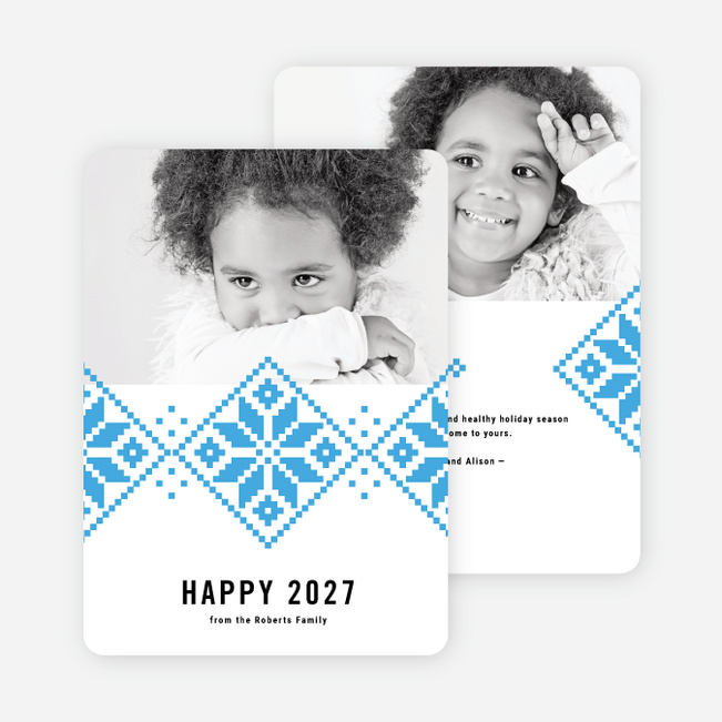 Keep Toasty New Year Cards - Blue