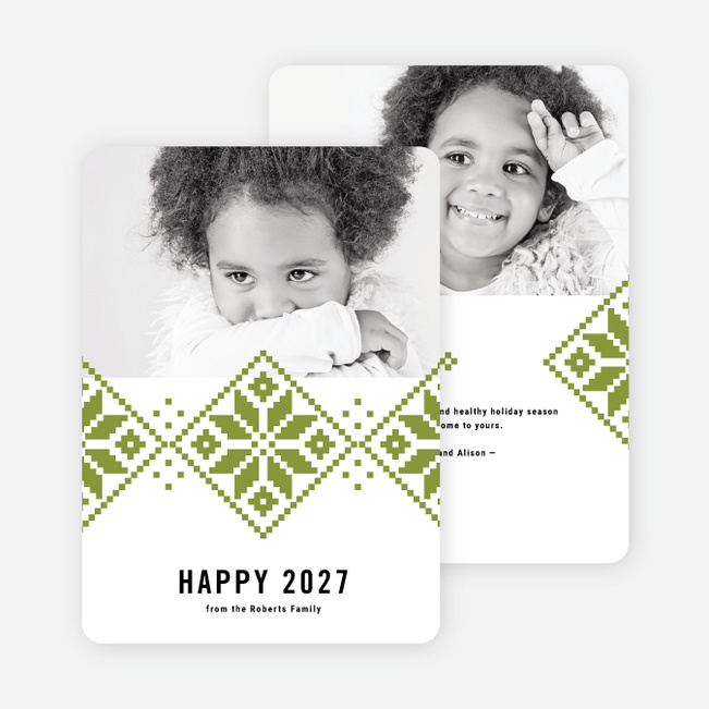 Keep Toasty New Year Cards - Green