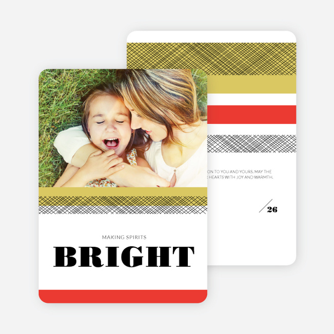 Making Spirits Bright Christmas Card - Green