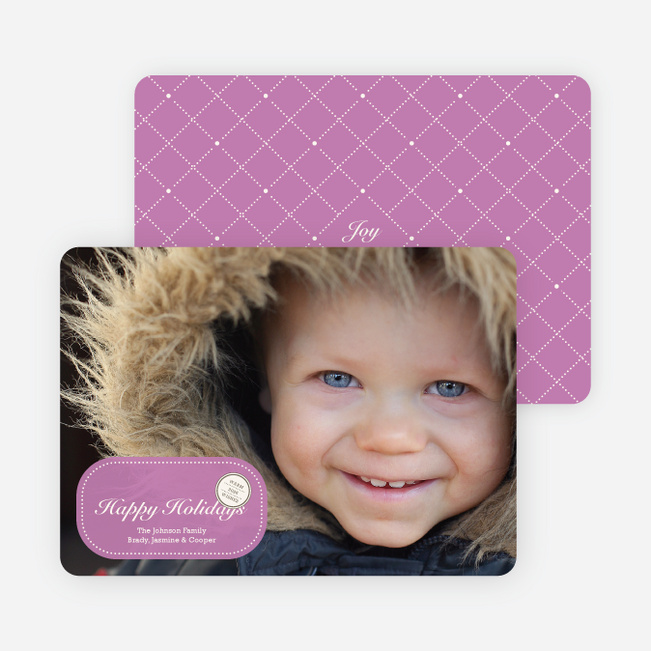 Sealed with a Photo Holiday Cards - Amethyst