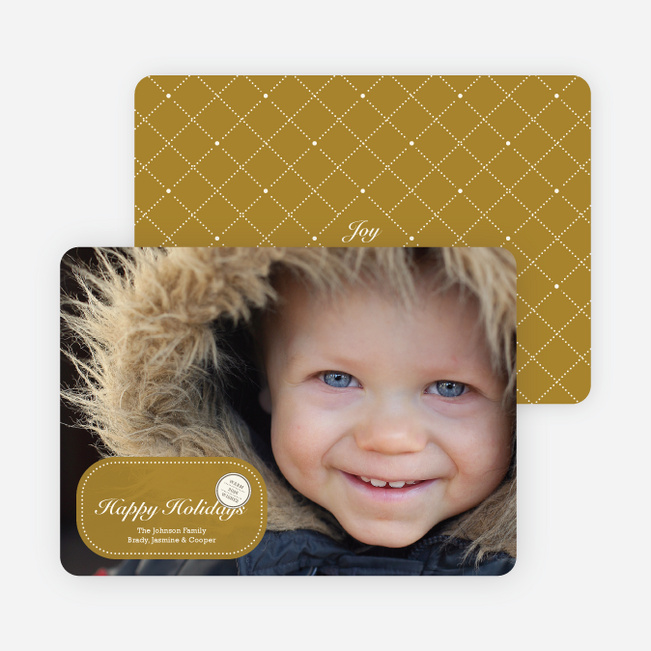 Sealed with a Photo Holiday Cards - Mustard