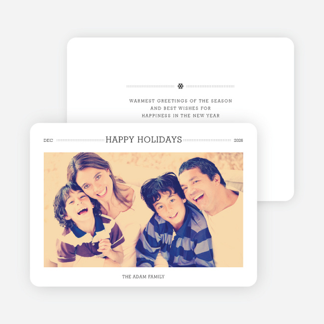 Simply Chic Happy Holiday Cards - Black