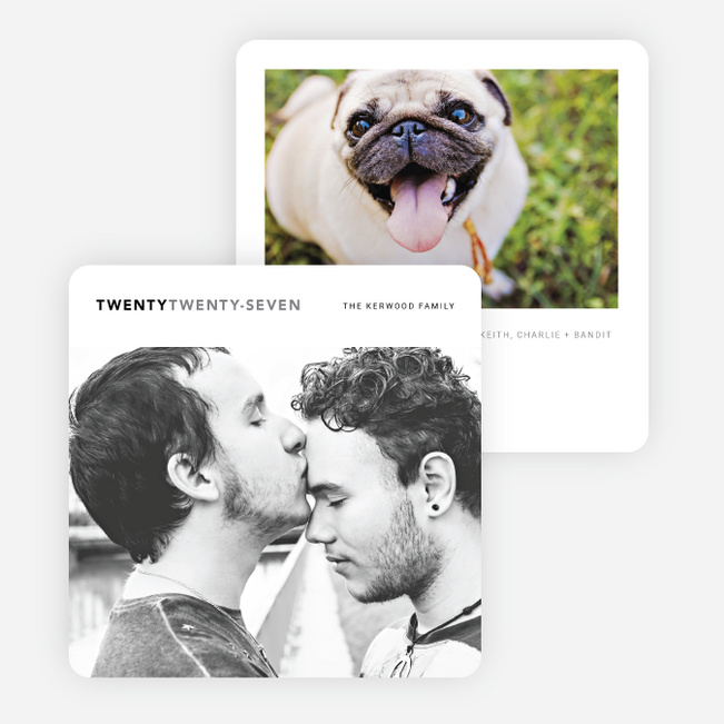 Not So Black and White New Year’s Cards - Black