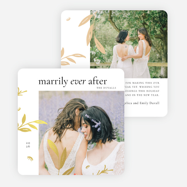 Goldleaf Ever After Holiday Cards and Invitations - Yellow