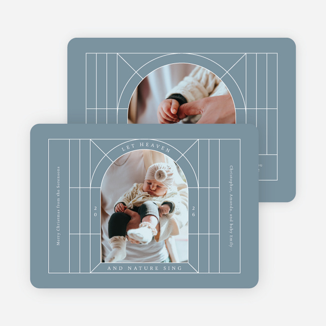 Heaven & Nature Singing Christmas Cards - Blue