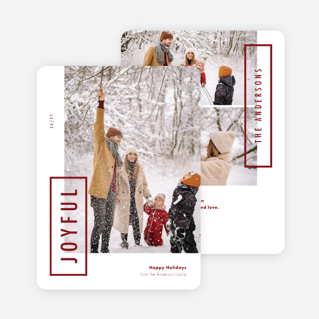 Sign of Joy Holiday Cards and Invitations - Red