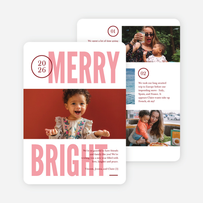Stamped Memories Holiday cards - Red