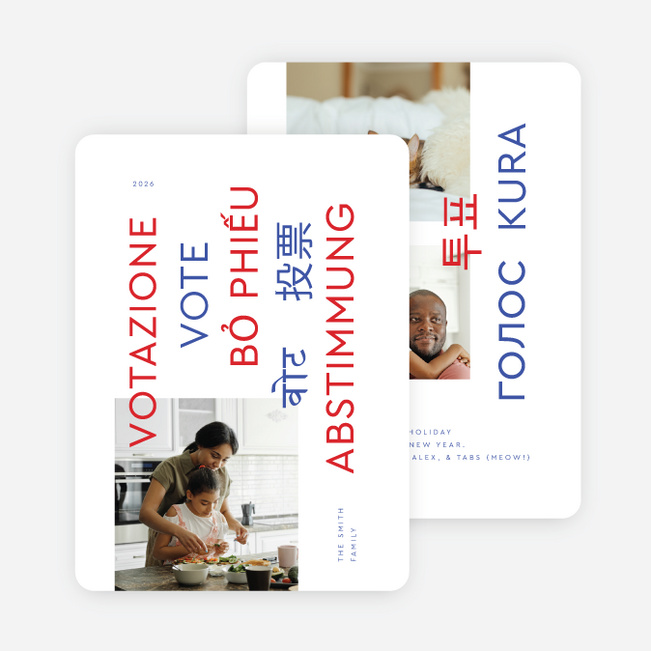 Vote Out Loud Multi Photo Holiday Cards - Multi