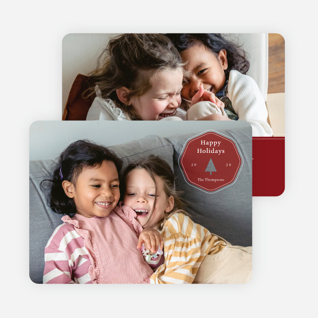 Cleanly Stamped Holiday Cards and Invitations - Red