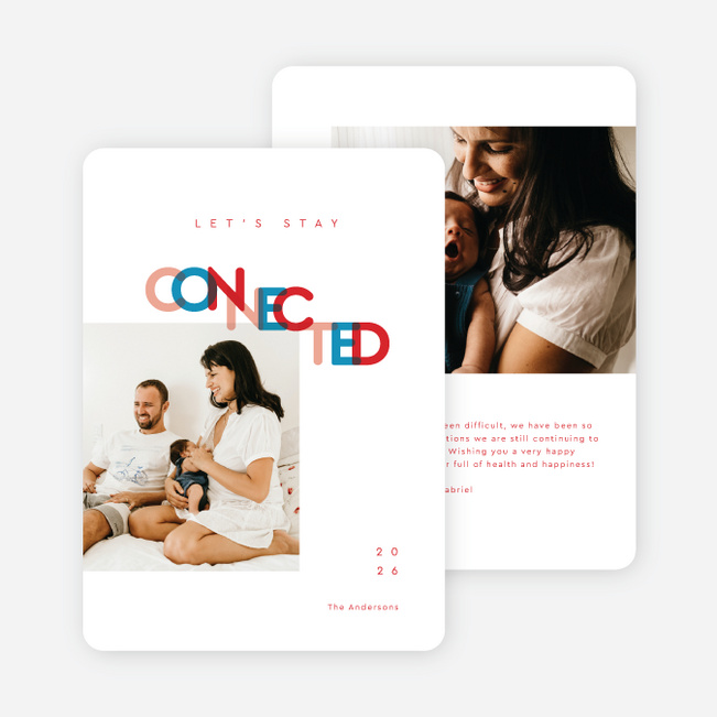 Connected Overlay Multi Photo Holiday Cards - Multi