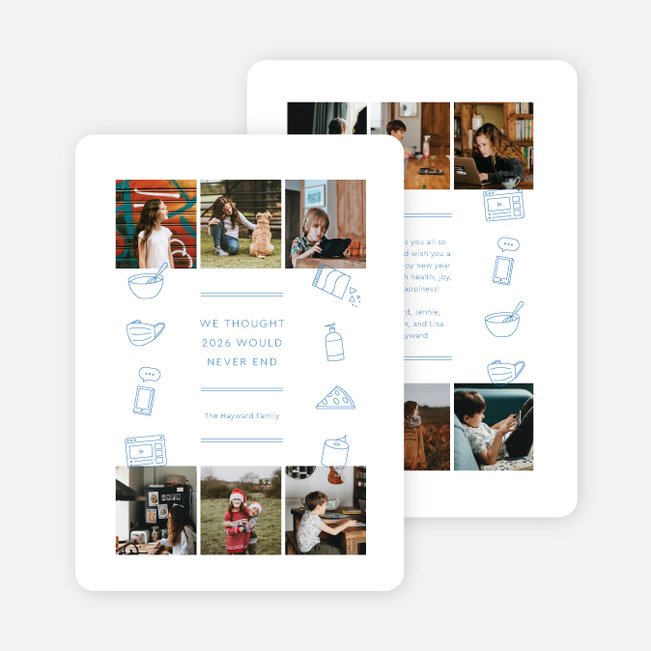 Endless Things Multi Photo Holiday Cards - Blue