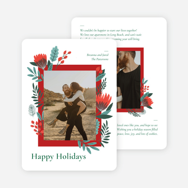 Festive Bold Frame Holiday Cards and Invitations - Multi
