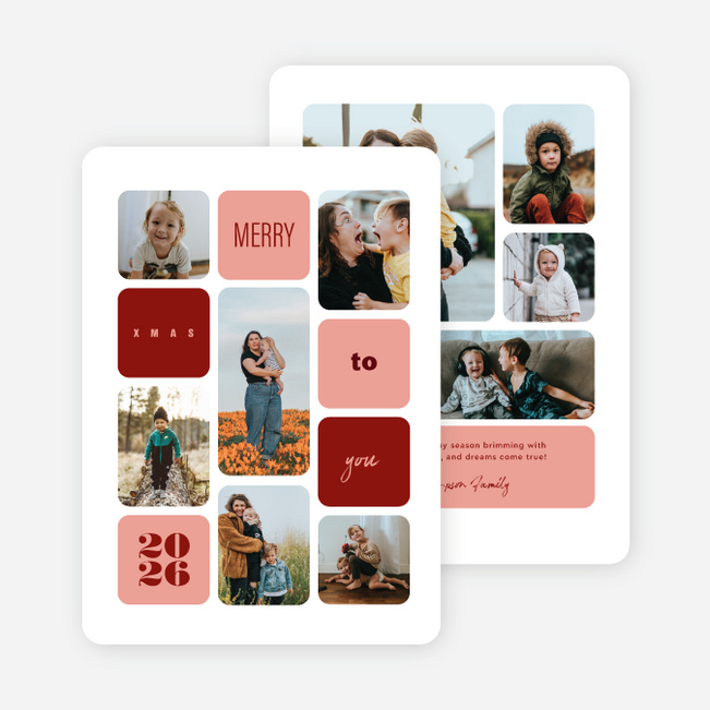 Little by Little Christmas Cards - Red