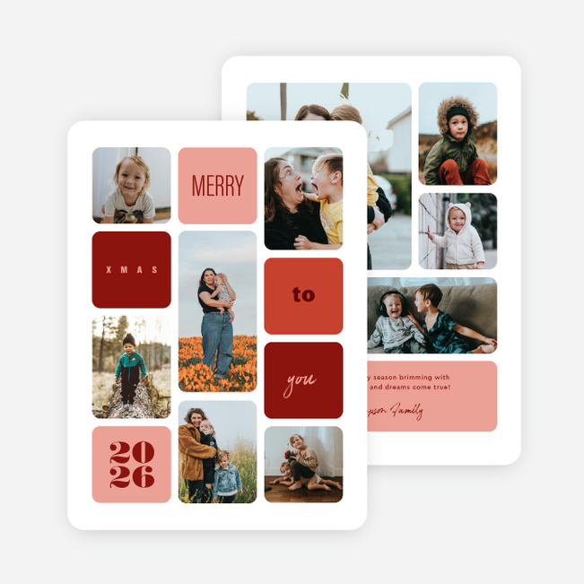 Little by Little Christmas Cards - Red