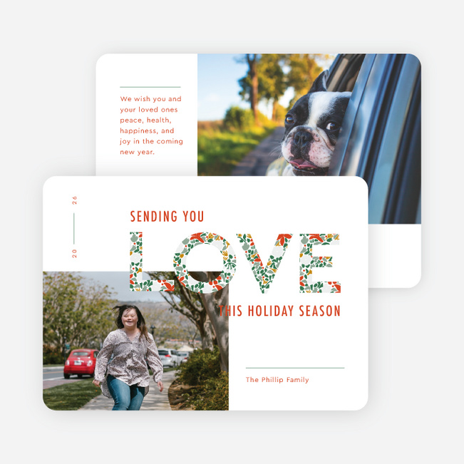 Loving Florals Holiday Cards and Invitations - Multi
