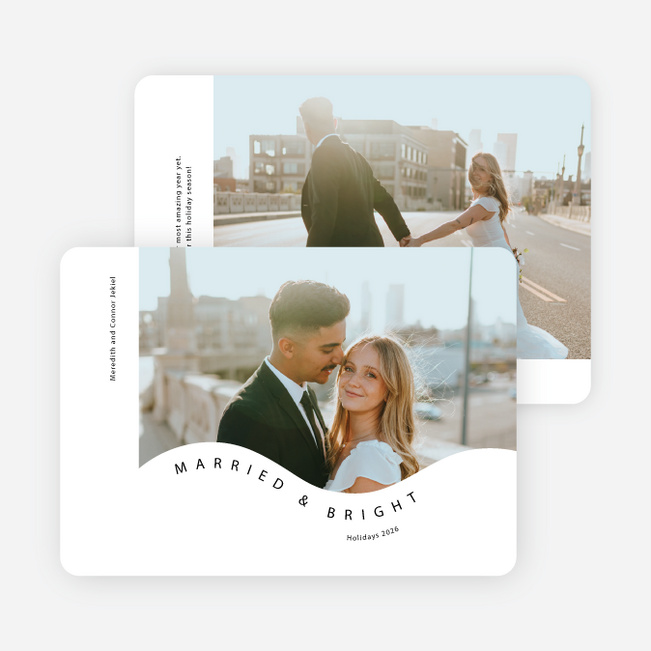 Newlywed Peak Holiday Cards and Invitations - White