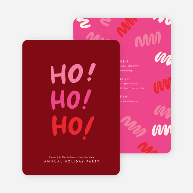 So Much Jolly Holiday Invitations - Red