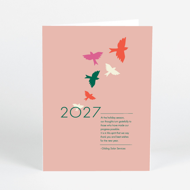 Taking Off Business and Corporate Holiday Cards - Pink