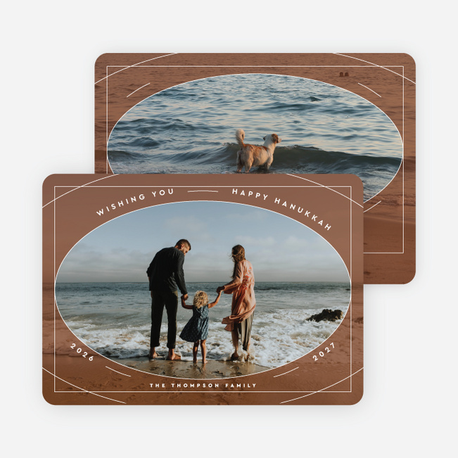 Triple Framed Hanukkah Cards - Brown