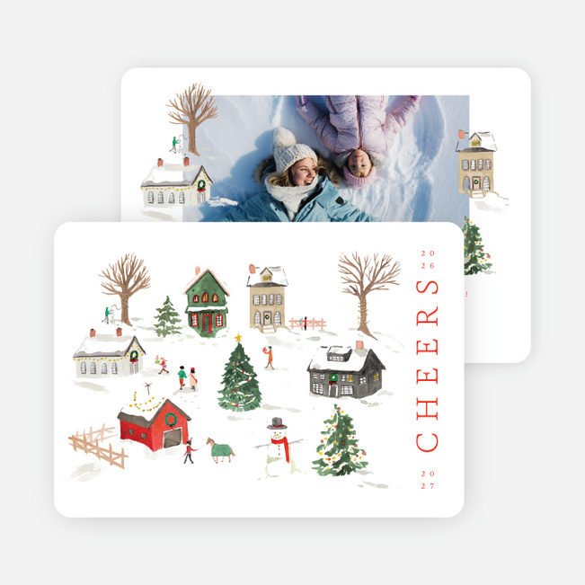 Where Winter Lives Holiday Cards and Invitations - Red
