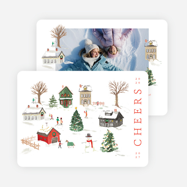 Where Winter Lives Holiday Cards and Invitations - Red