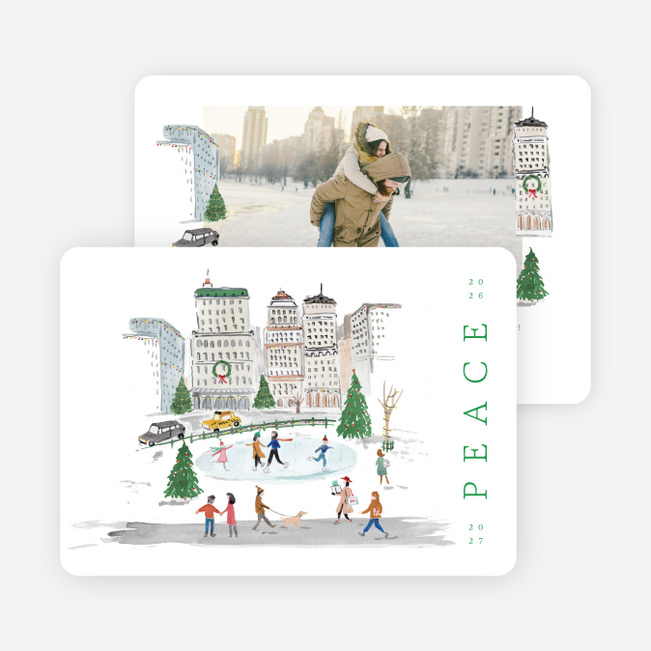 Where Winter Lives New Year Cards and Invitations - Green