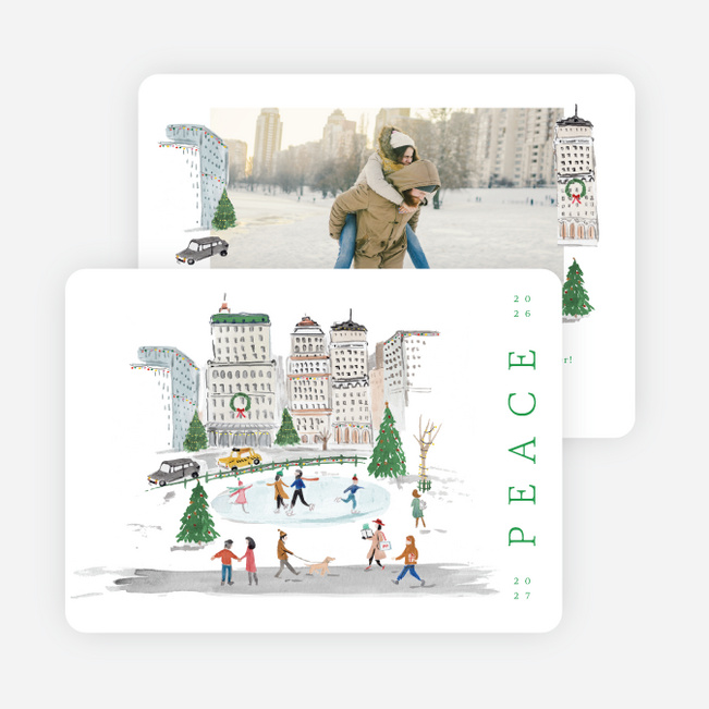 Where Winter Lives New Year Cards and Invitations - Green