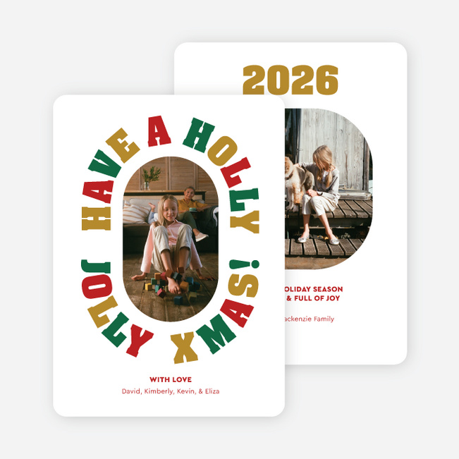 Boldly Jolly Christmas Cards - Multi