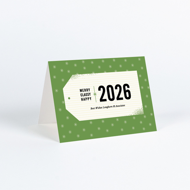 Gift Tag Wishes Corporate Card - Green