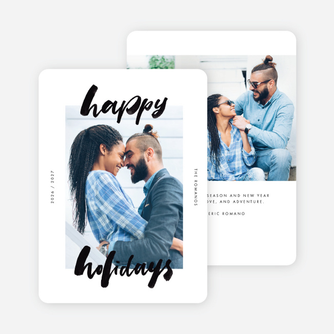 Happy Moments Holiday Cards - Black