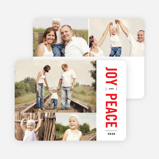 Joy and Peace Holiday Cards - Red