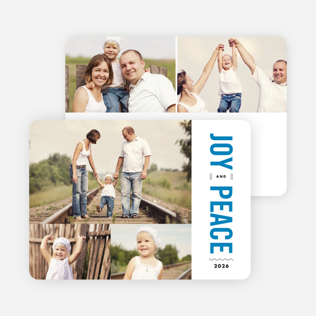 Joy and Peace Holiday Cards - Blue