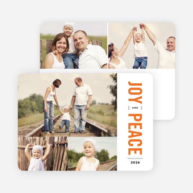 Joy and Peace Holiday Cards - Orange