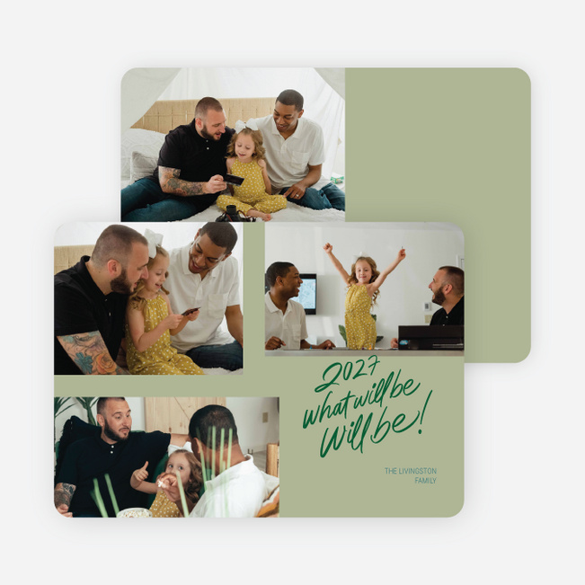 What Will Be New Year Cards and Invitations - Green