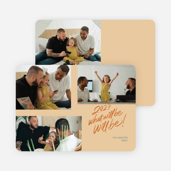 What Will Be New Year Cards and Invitations - Orange