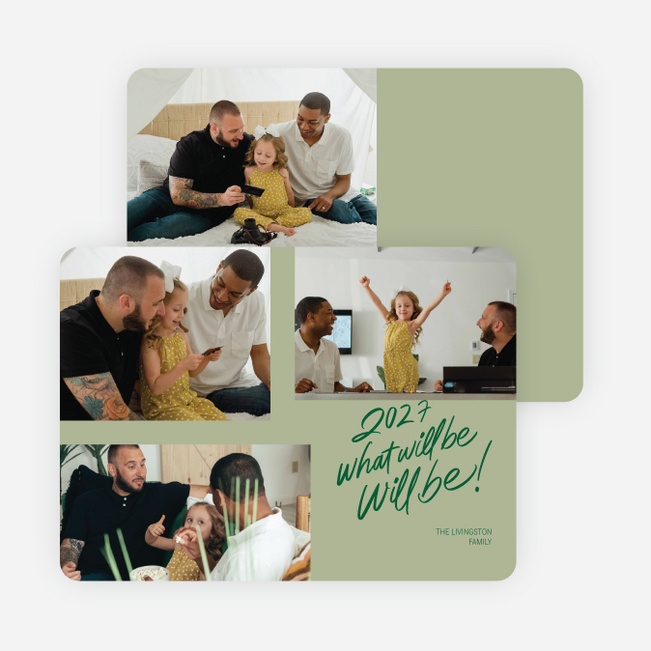 What Will Be New Year Cards and Invitations - Green