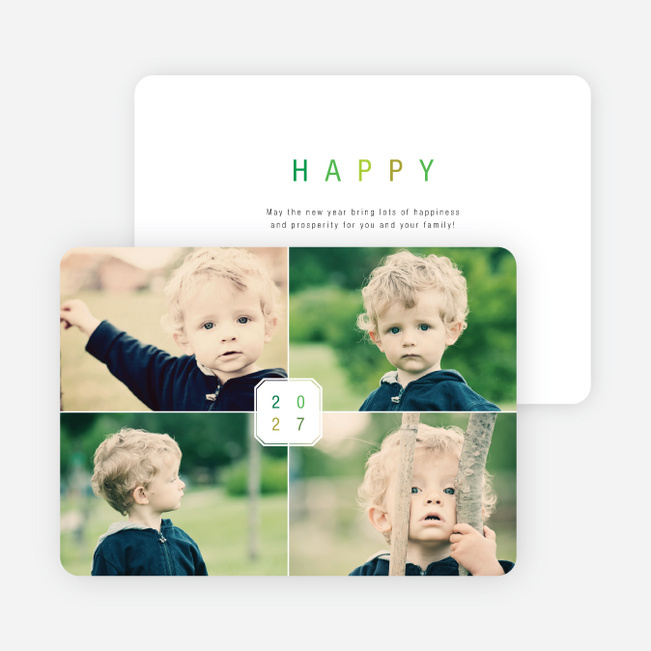 A Plaque for the New Year Cards - Green