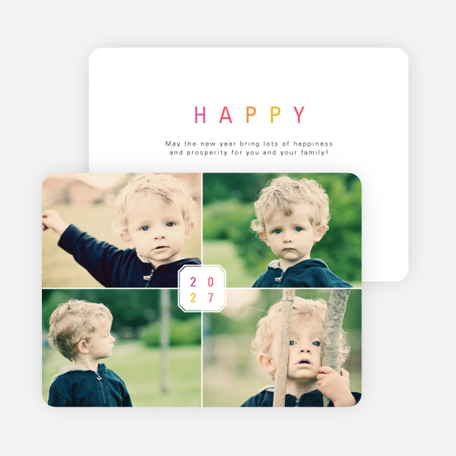 A Plaque for the New Year Cards - Red