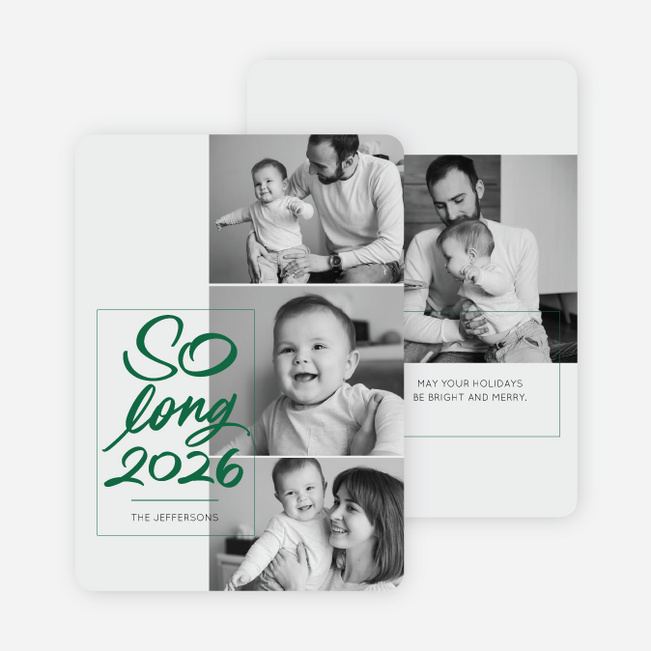 Say So Long Holiday Cards and Invitations - Green