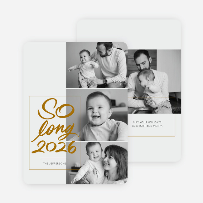 Say So Long Holiday Cards and Invitations - Yellow