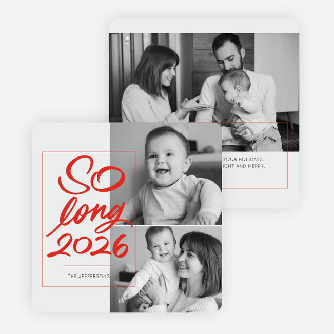 Say So Long Holiday Cards and Invitations - Red