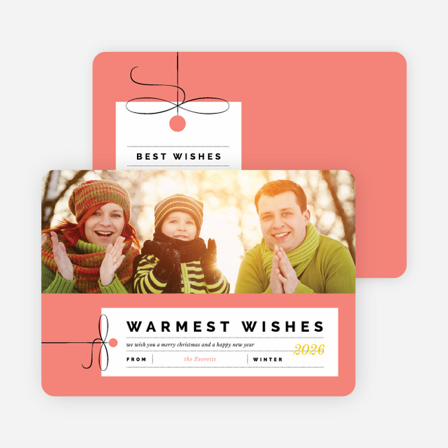 Seasons Greeting Corporate Holiday Cards - Yellow