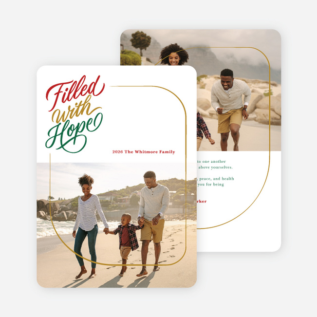 So Hopeful Holiday Cards and Invitations - White