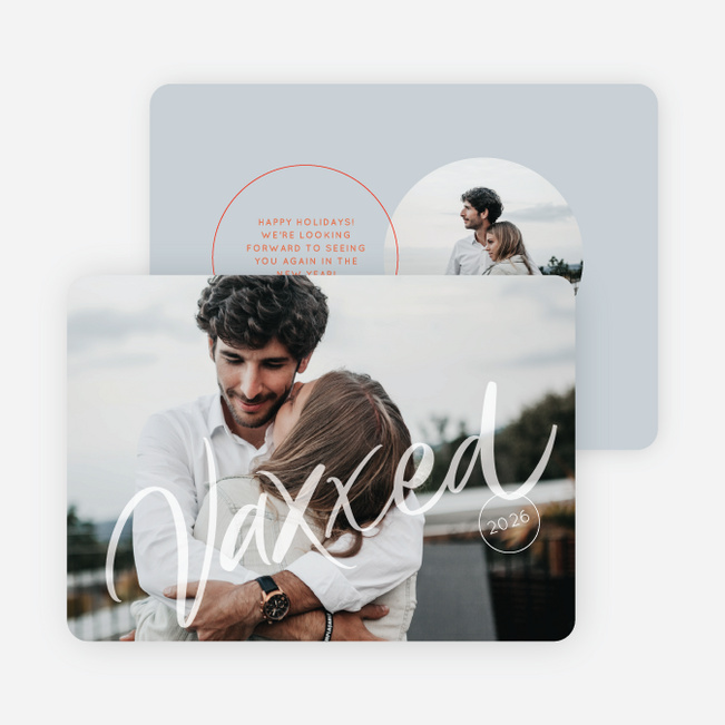 Vaxxed Holiday Cards and Invitations - White