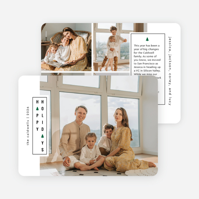 Boxed In Christmas Cards - White