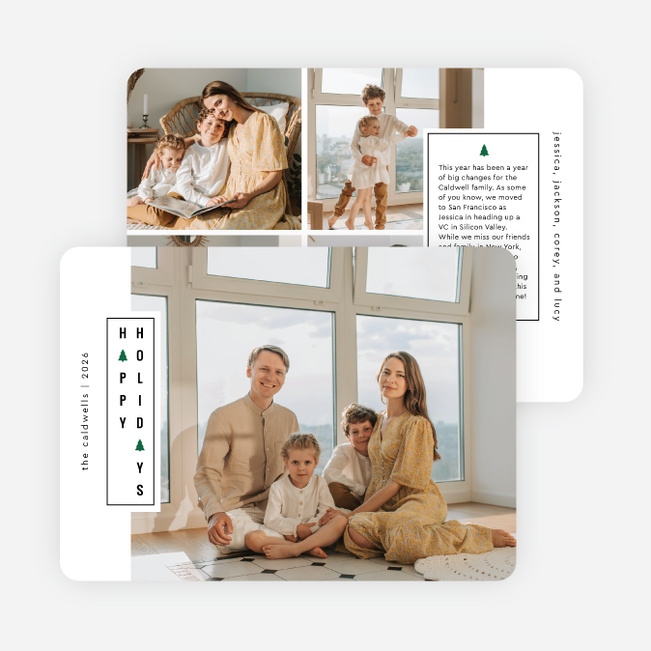 Boxed In Christmas Cards - White