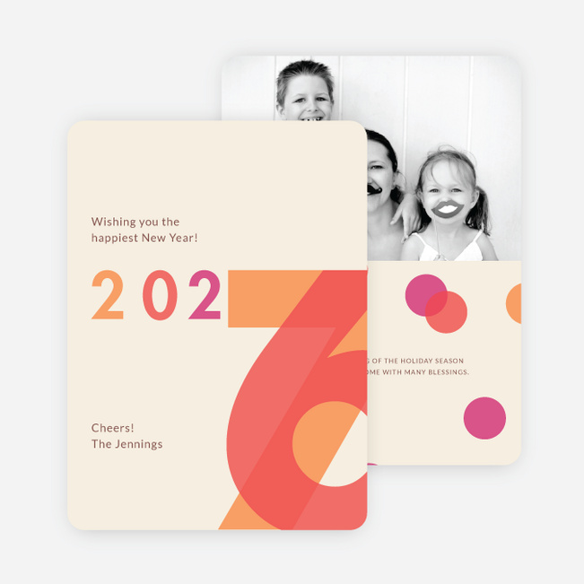 Changing Years New Year Cards - Beige